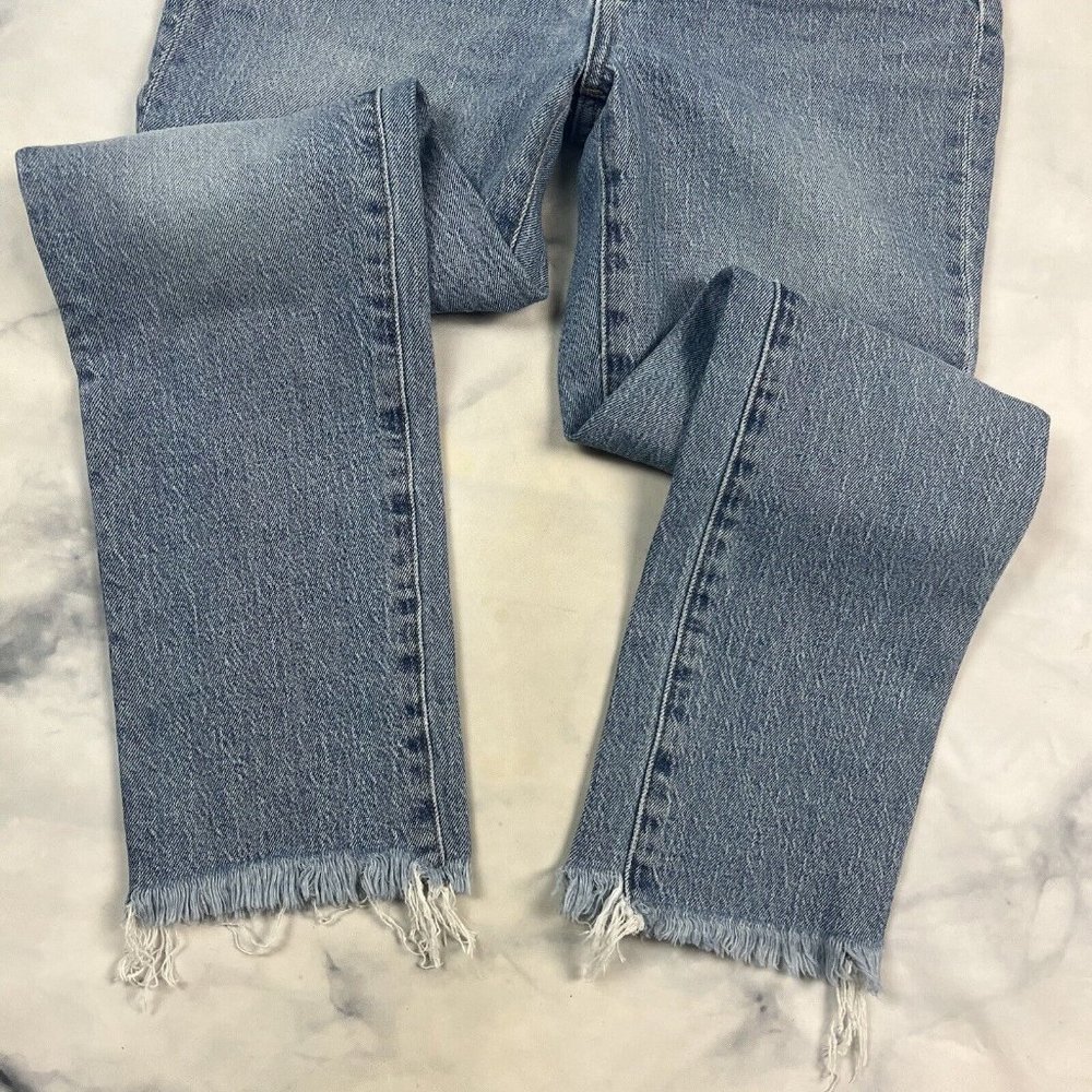 Madewell The Petite Perfect Vintage Jeans Size 25P Petite Ainsworth Frayed *FLAW - Picture 6 of 15